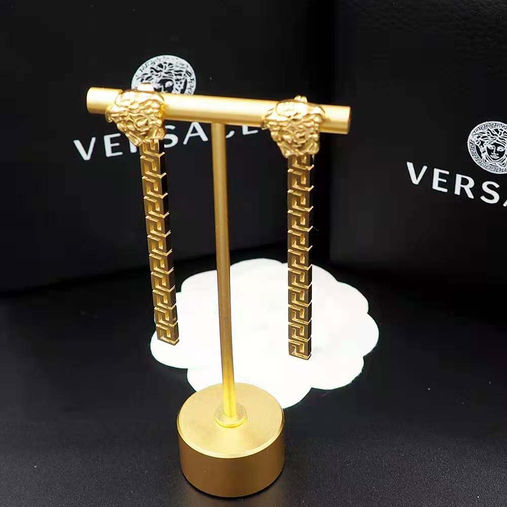 Versace Women Greca Drop Earrings-Gold - image 7
