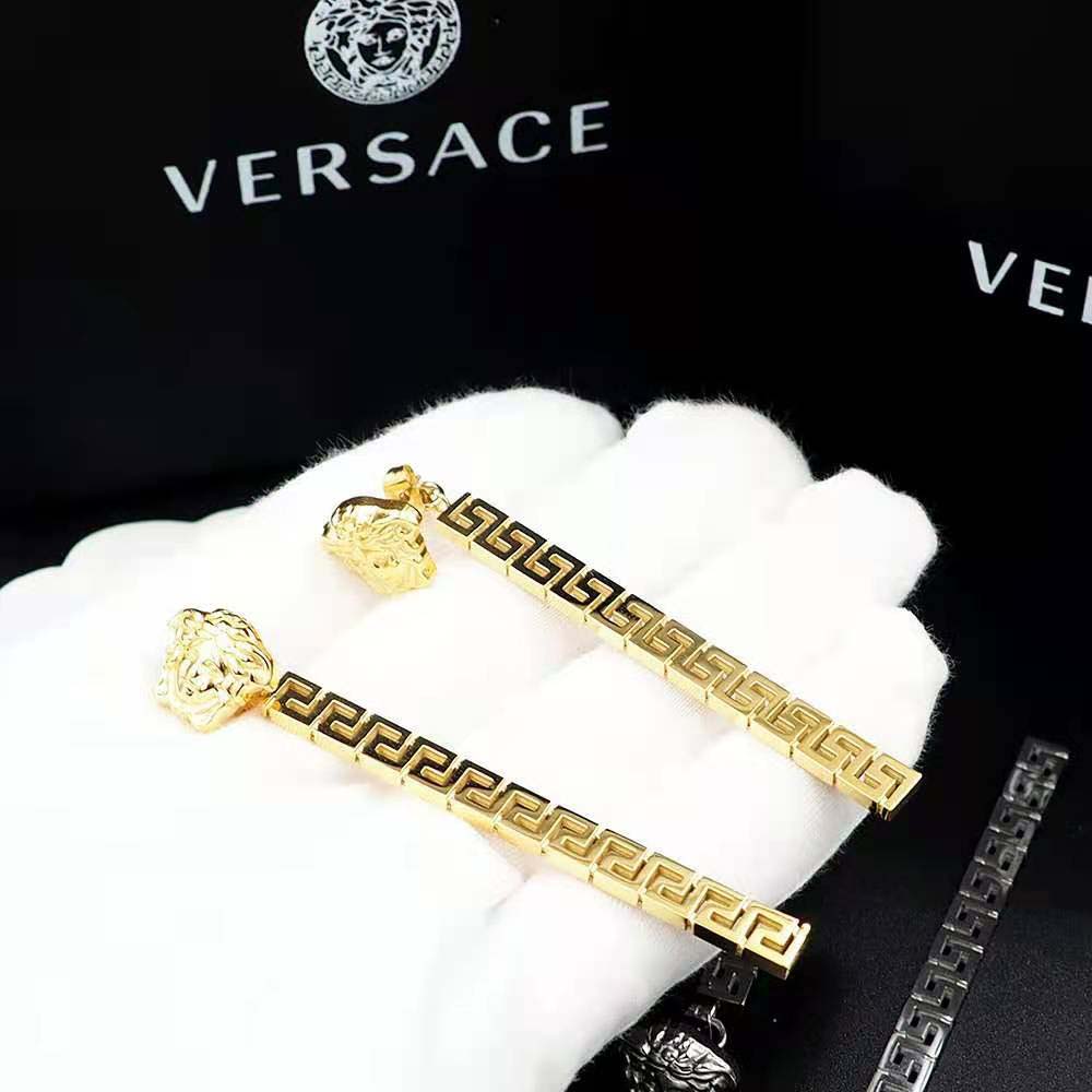 Versace Women Greca Drop Earrings-Gold - image 5