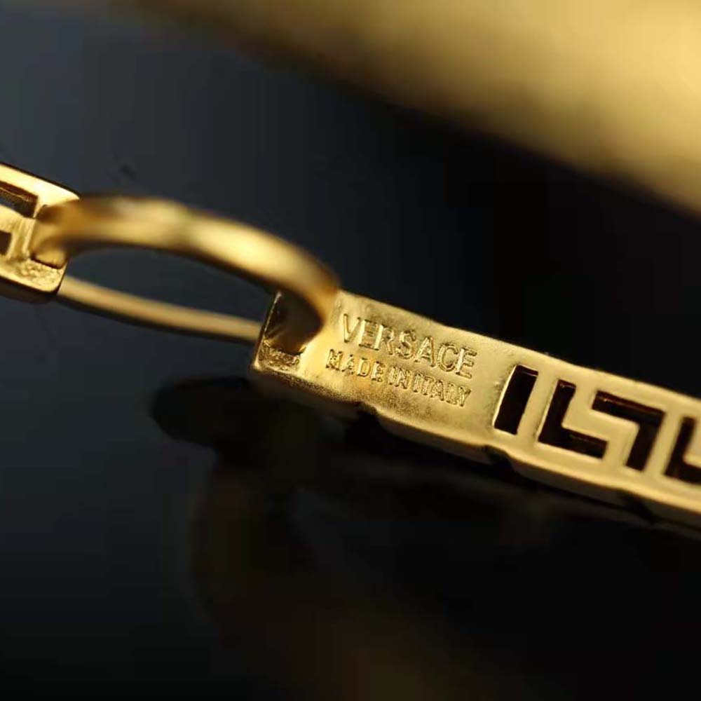 Versace Women Greca Hoop Earrings-Gold - image 7