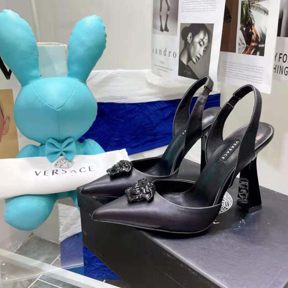 Versace Women LA Medusa Sling-Black Pumps in 10.5cm Heel Hight - image 7