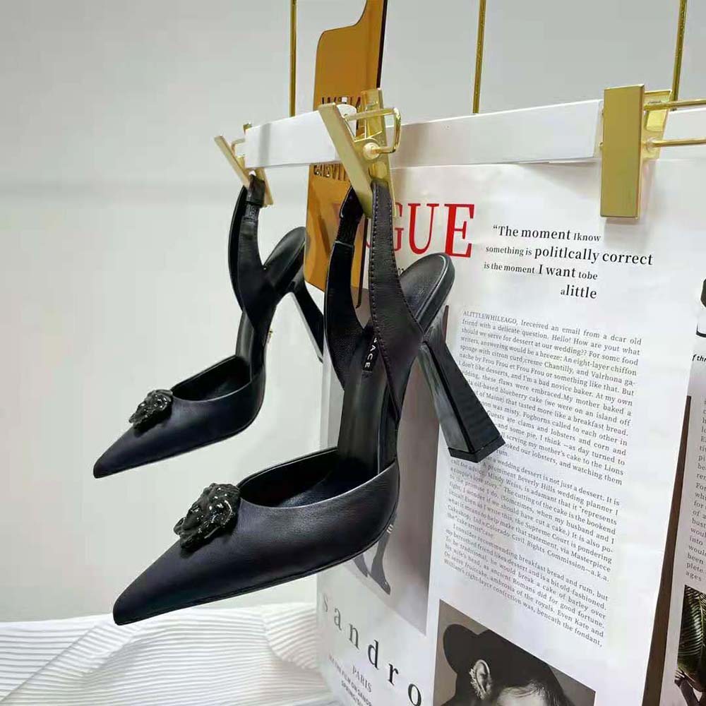 Versace Women LA Medusa Sling-Black Pumps in 10.5cm Heel Hight - image 9