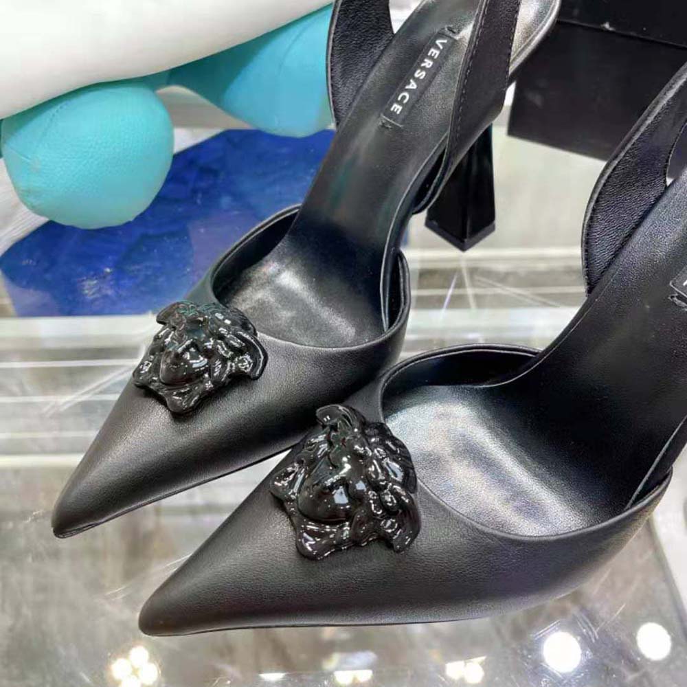 Versace Women LA Medusa Sling-Black Pumps in 10.5cm Heel Hight - image 10