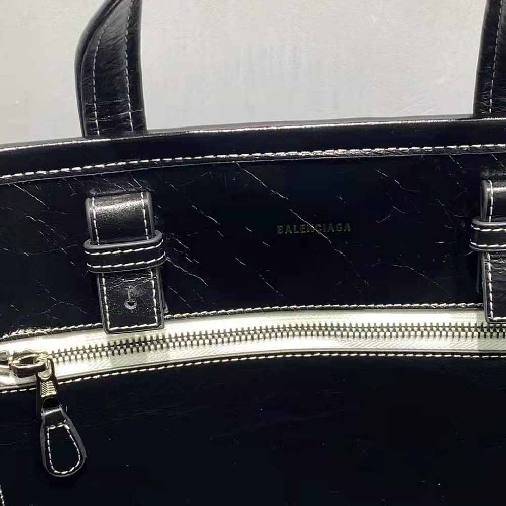 Balenciaga Women Barbes Medium East-West Shopper Bag-Black - image 9
