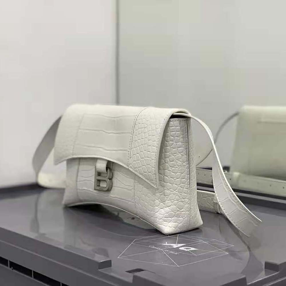 Side profile showing slim silhouette of Balenciaga Women Downtown XS
