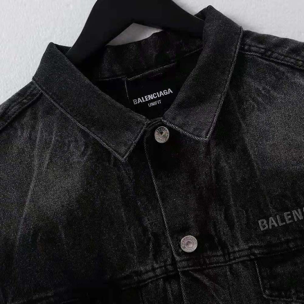 Balenciaga Women Drip Peace Large Fit Jacket in Black/White - image 4