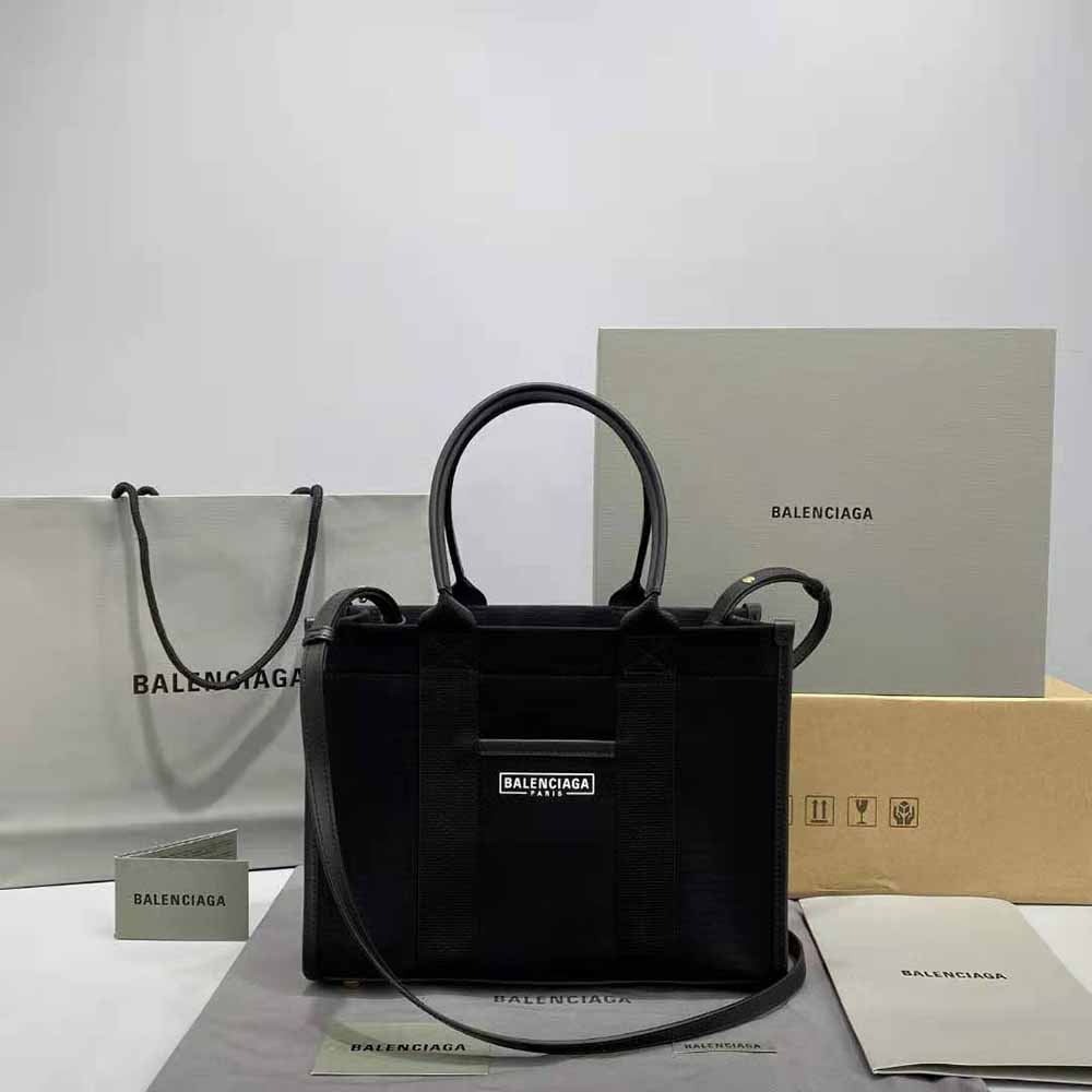 Close-up of gold hardware on Balenciaga Women Hardware Small Tote Bag Black