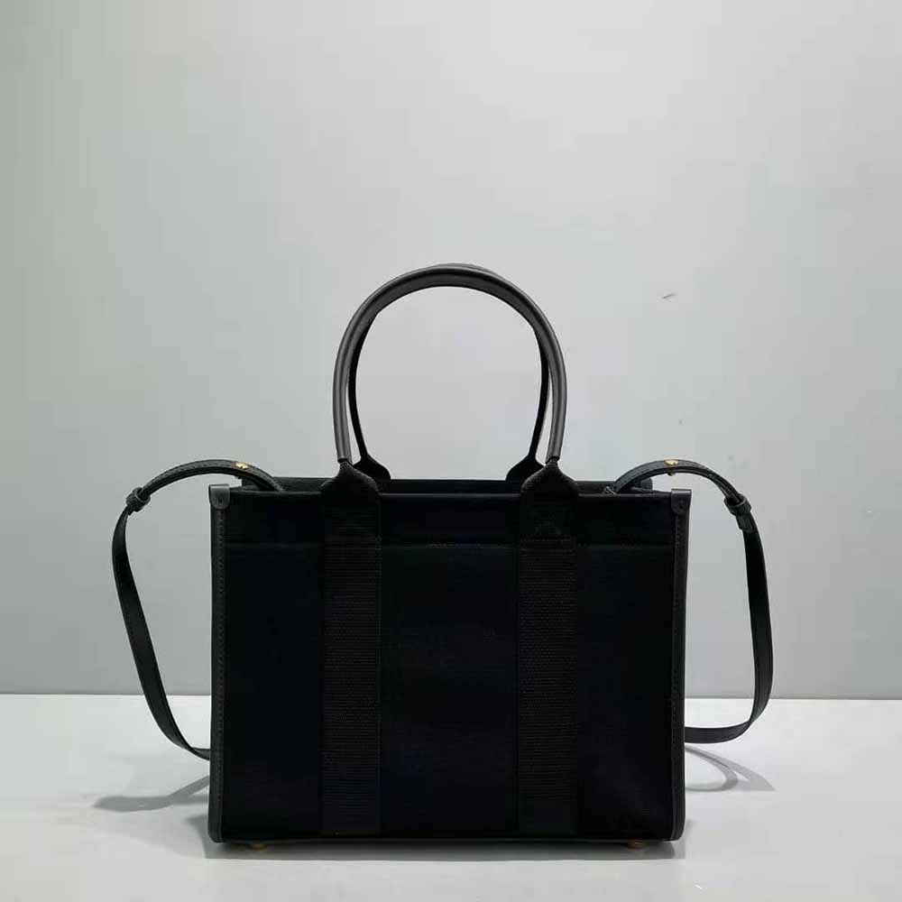 Side angle showing strap detail on Balenciaga Small Tote Bag Black