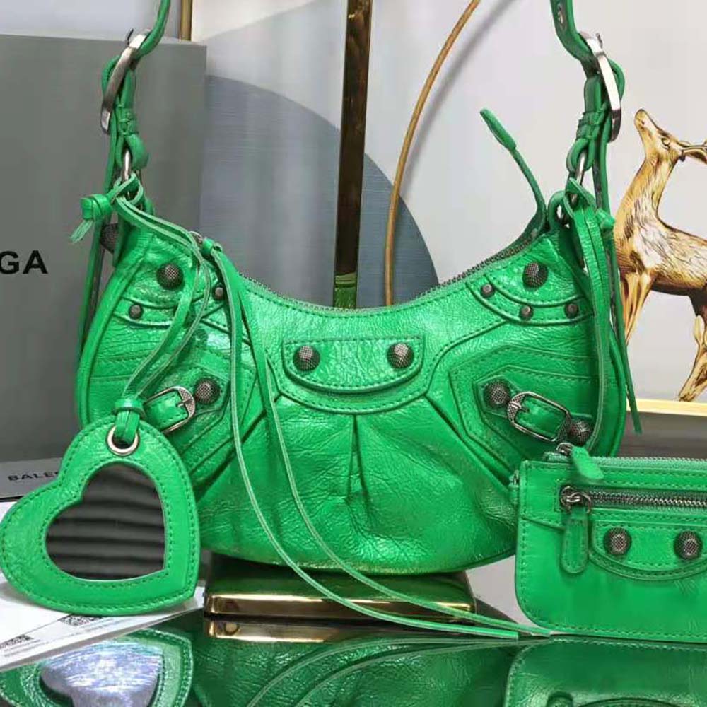 Balenciaga Women Le Cagole XS Shoulder Bag-Green - image 4