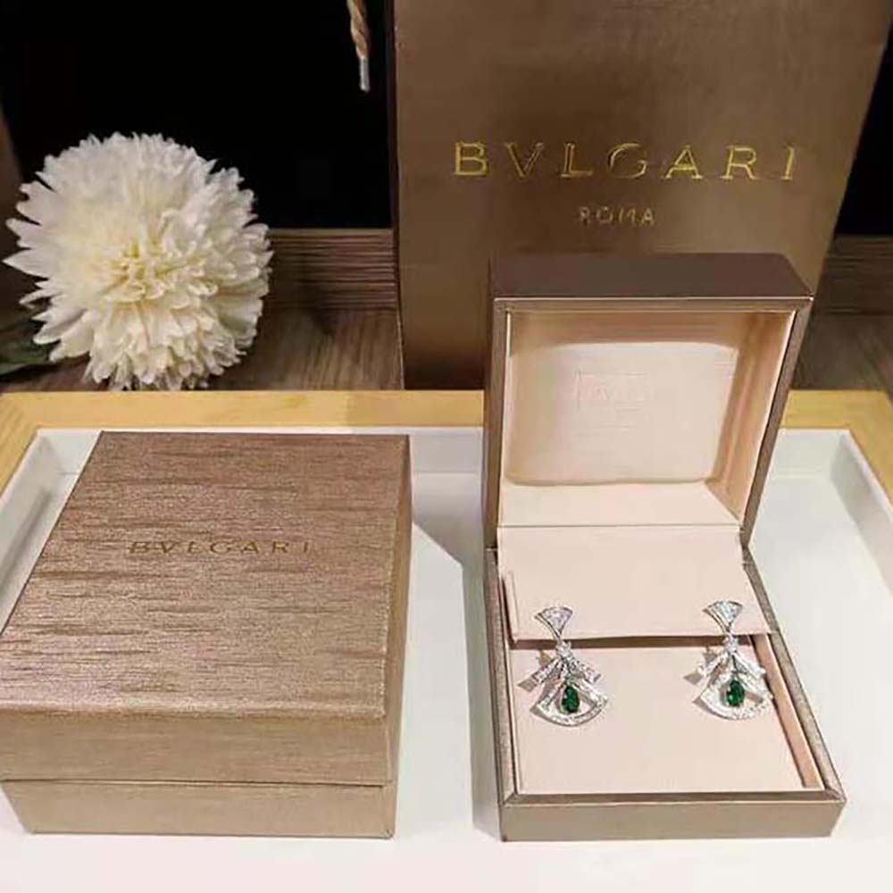 Bvlgari Women Divas Dream 18 KT White Gold Openwork Earrings - image 7
