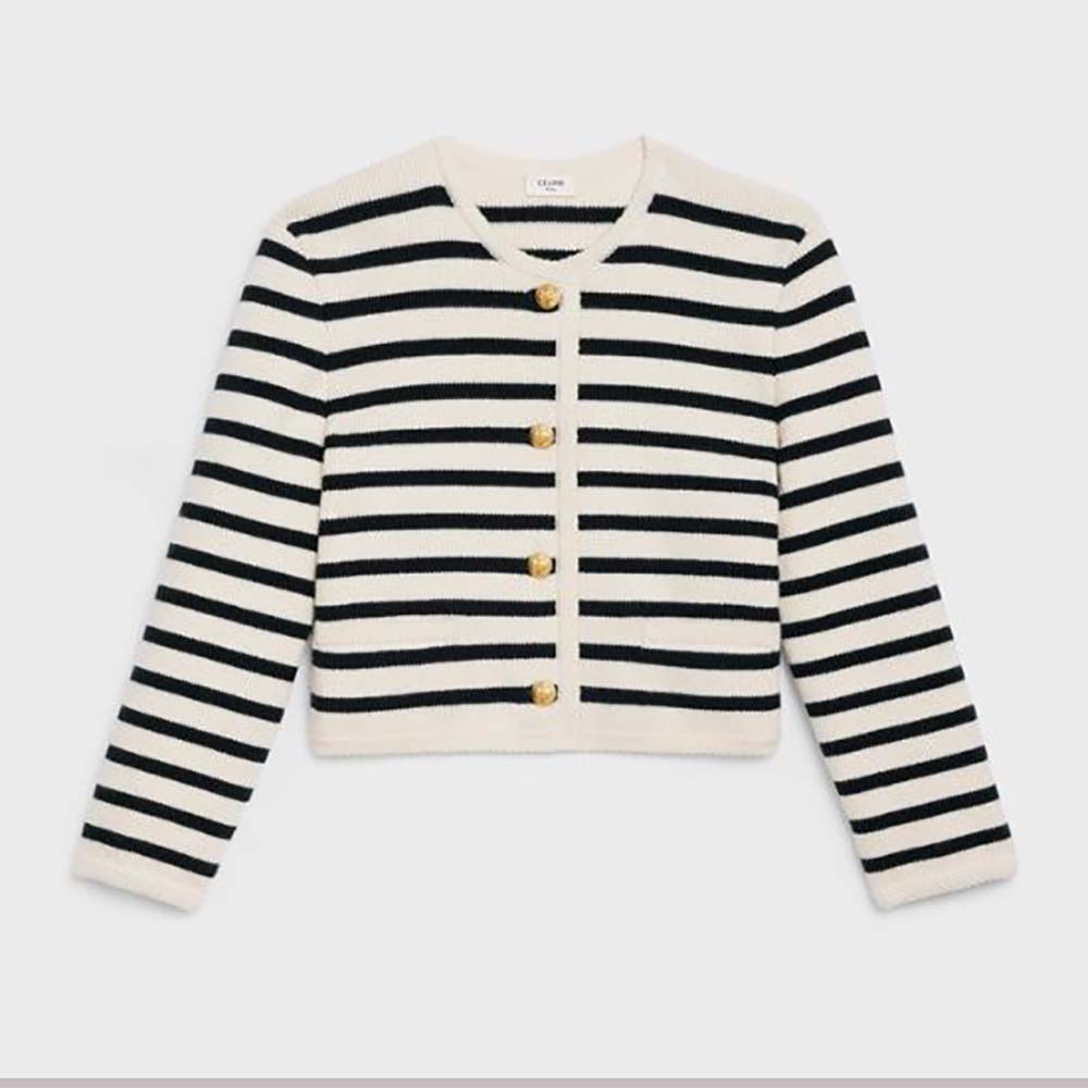 Celine Women Chasseur Jacket in Striped Wool - image 1