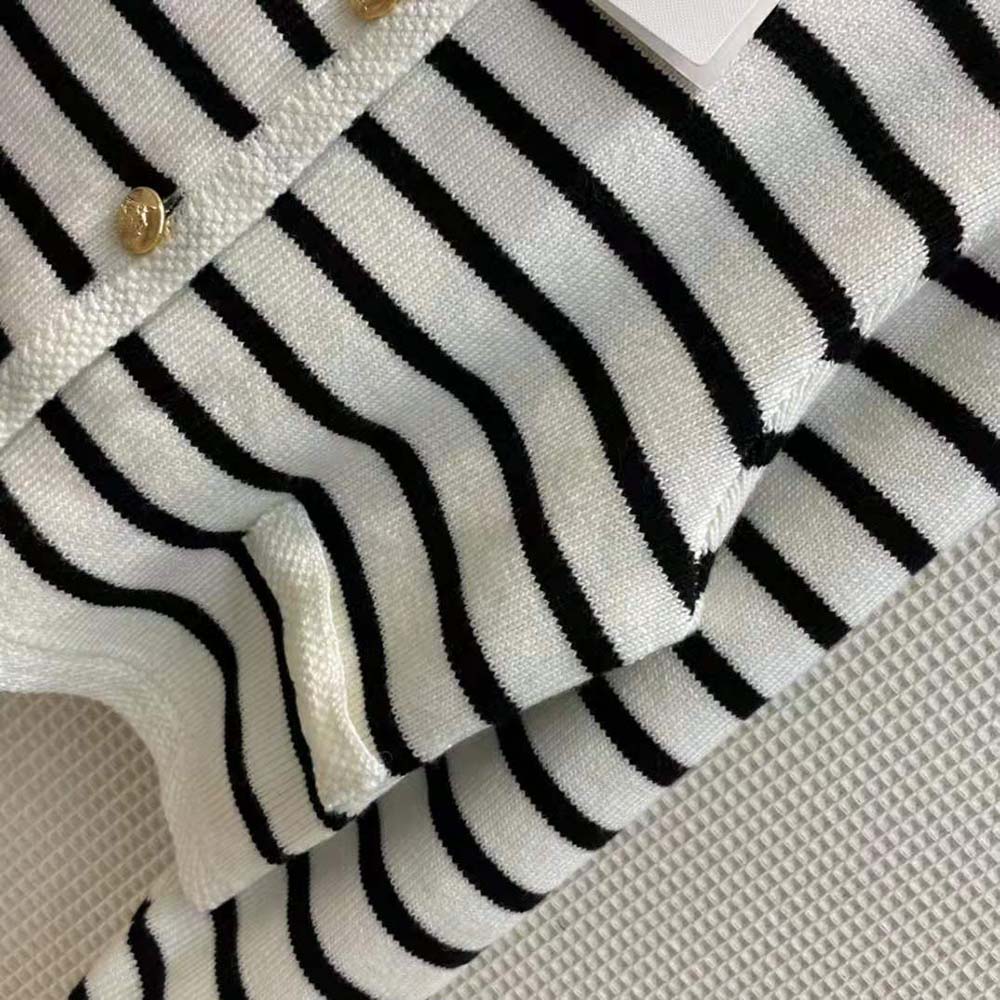 Celine Women Chasseur Jacket in Striped Wool - image 9