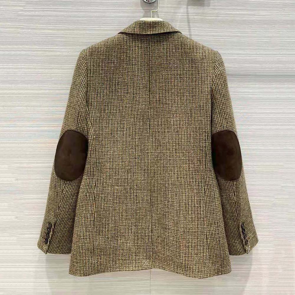Celine Women Classic Jacket in Checked Tweed - image 4