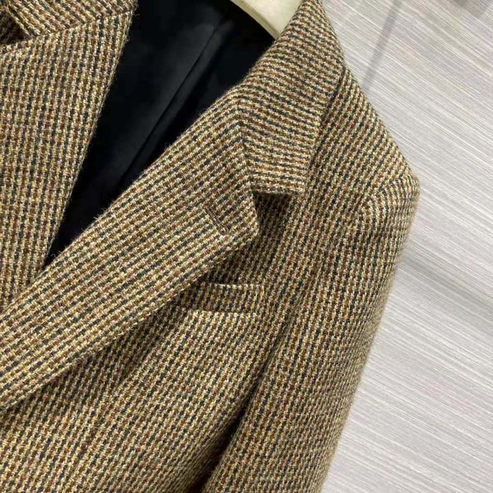 Celine Women Classic Jacket in Checked Tweed - image 6