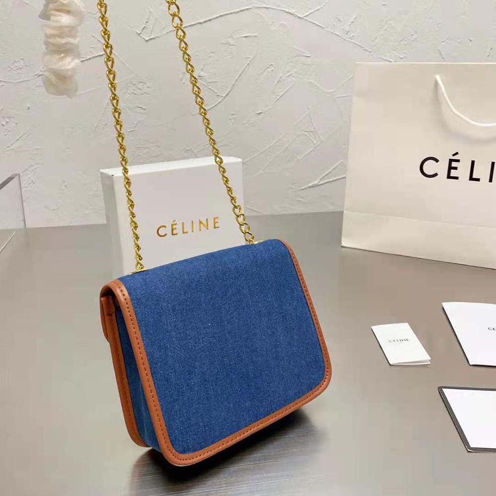 Celine Women Clutch Sulky in Denim and Calfskin - image 6