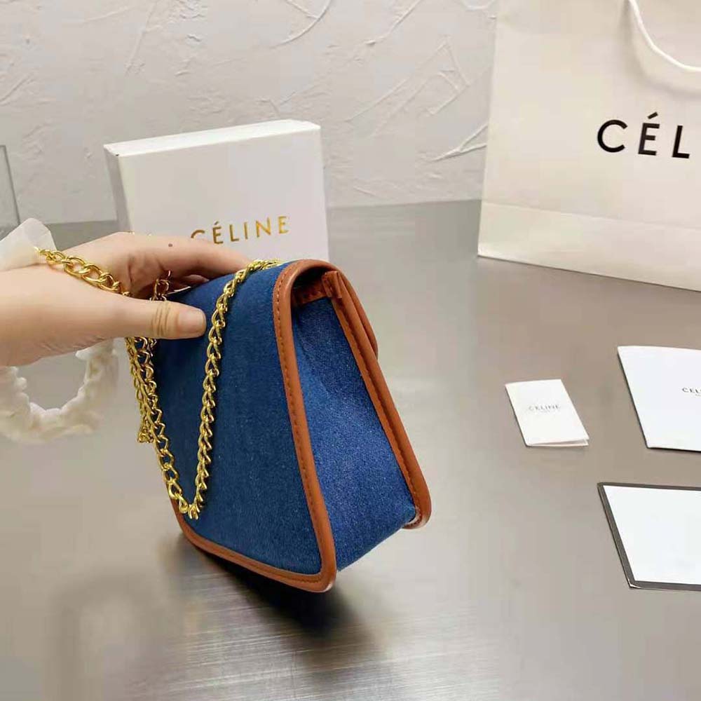 Celine Women Clutch Sulky in Denim and Calfskin - image 5