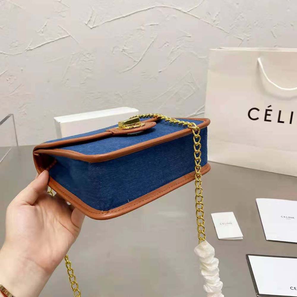 Celine Women Clutch Sulky in Denim and Calfskin - image 4