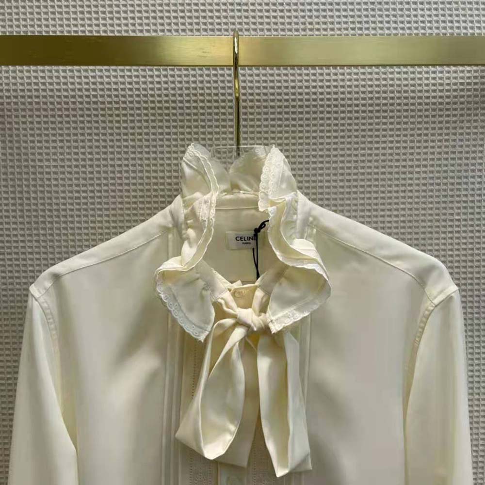 Celine Women Loose Shirt in Broderie Anglaise - image 5