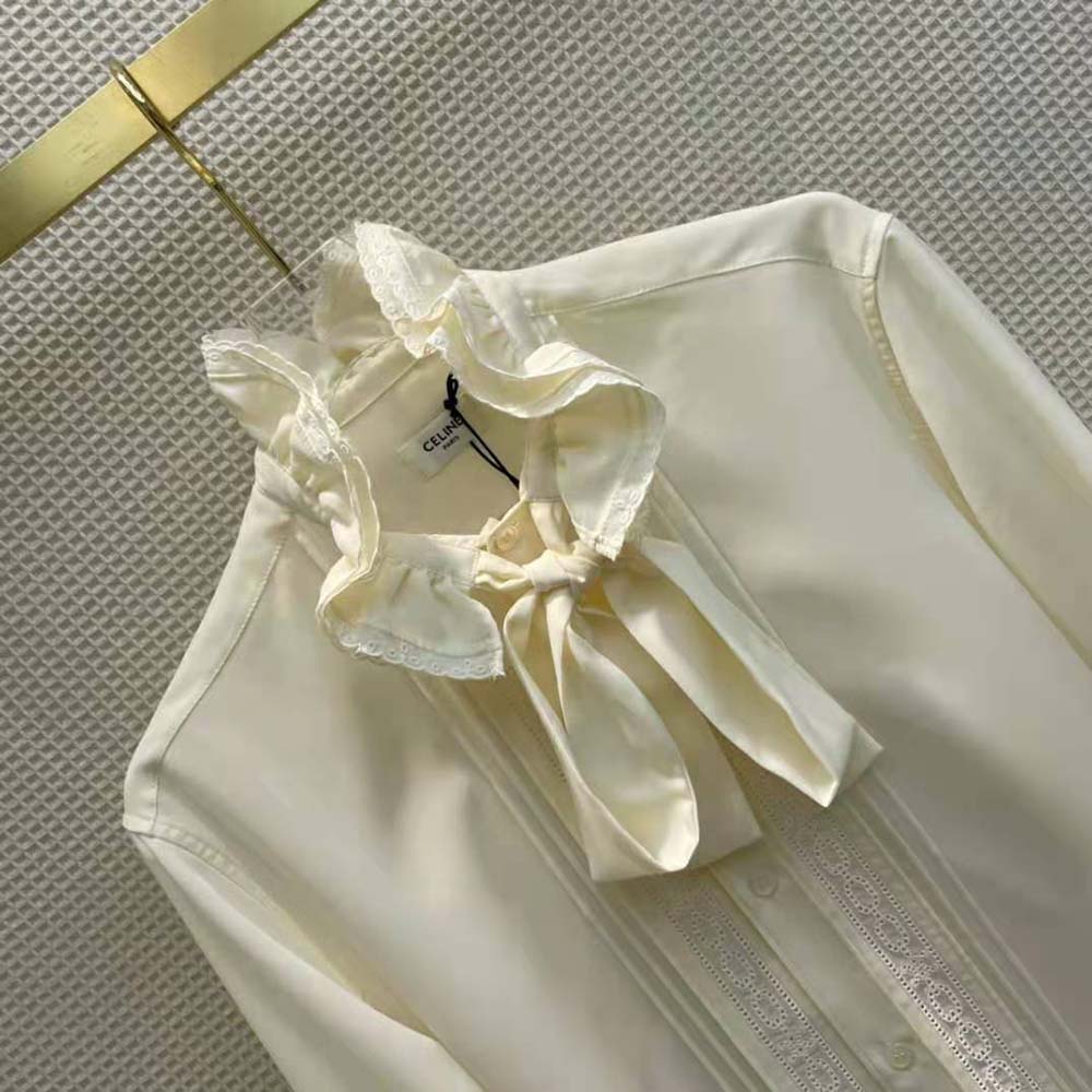 Celine Women Loose Shirt in Broderie Anglaise - image 4
