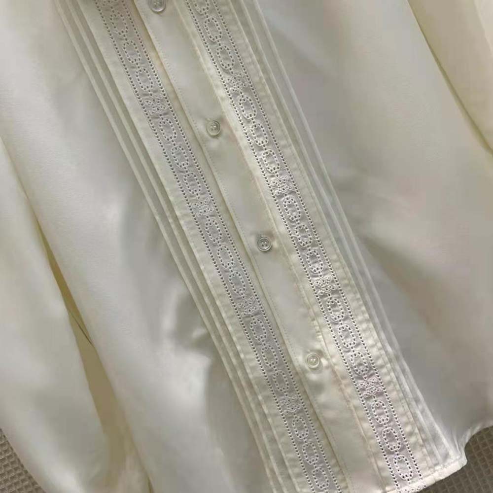 Celine Women Loose Shirt in Broderie Anglaise - image 7