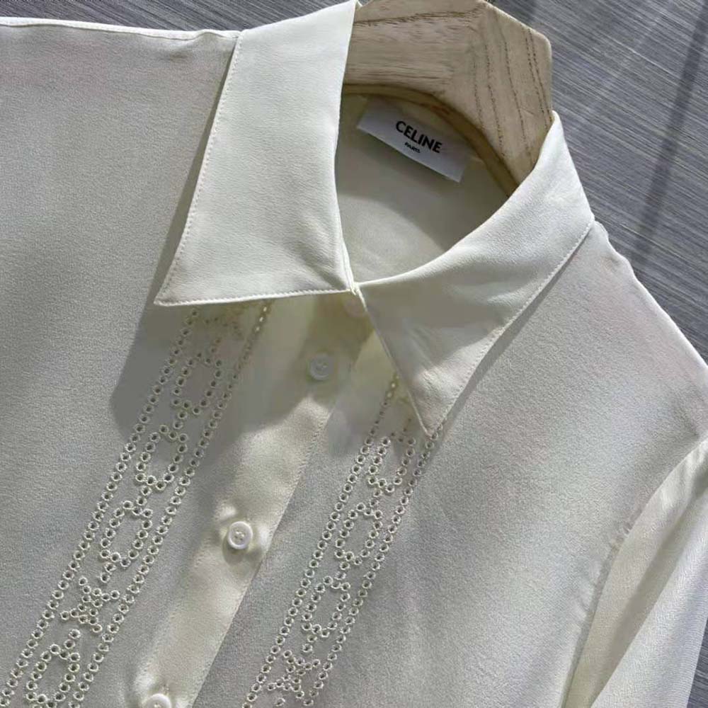 Celine Women Loose Shirt with Broderie Anglaise - image 5