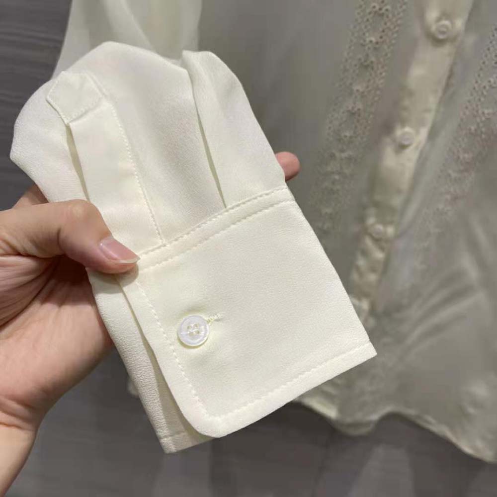 Celine Women Loose Shirt with Broderie Anglaise - image 7