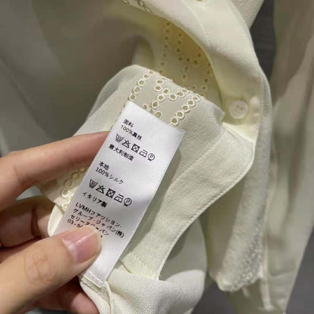 Celine Women Loose Shirt with Broderie Anglaise - image 9