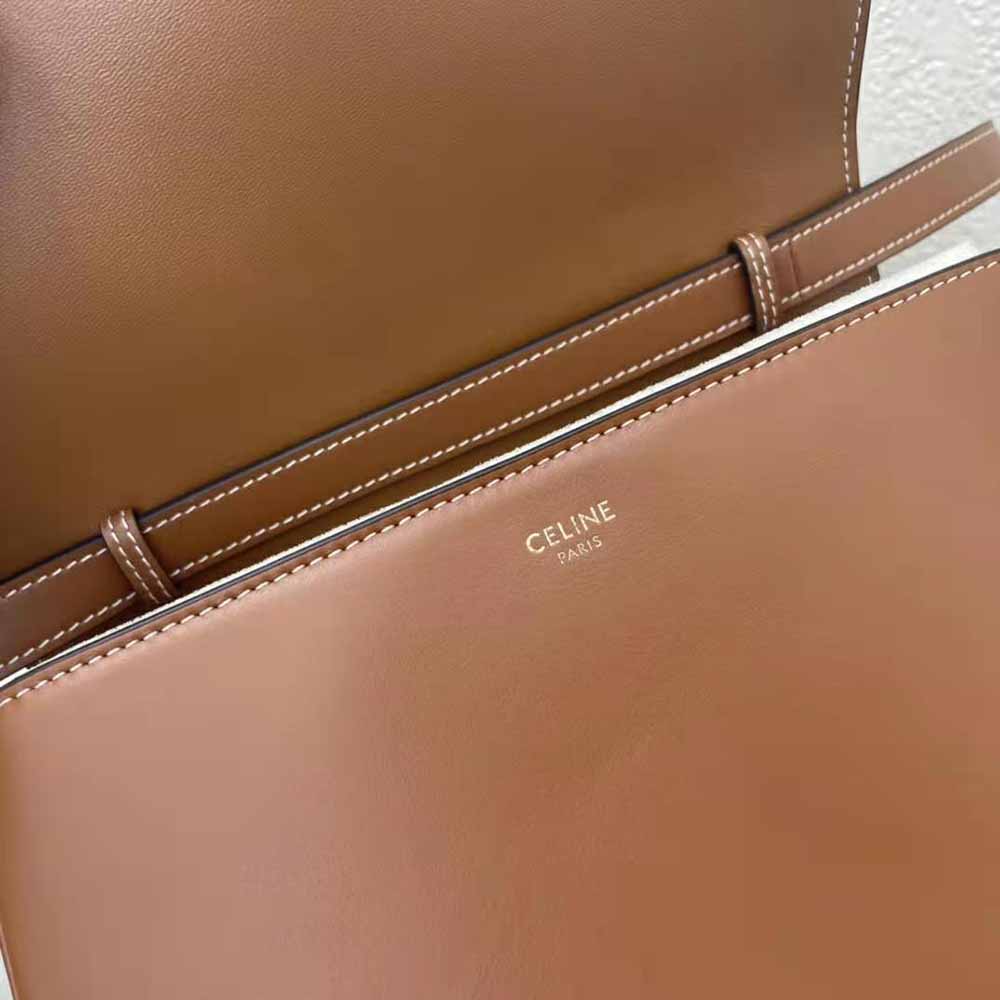 Celine Women Medium Tabou in Smooth Calfskin-Brown - image 8
