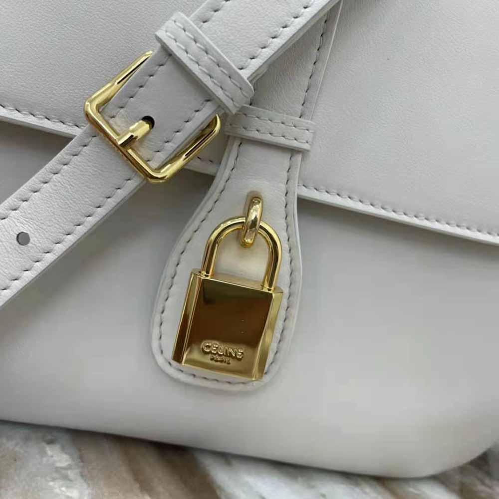 Celine Women Medium Tabou in Smooth Calfskin-White - image 9