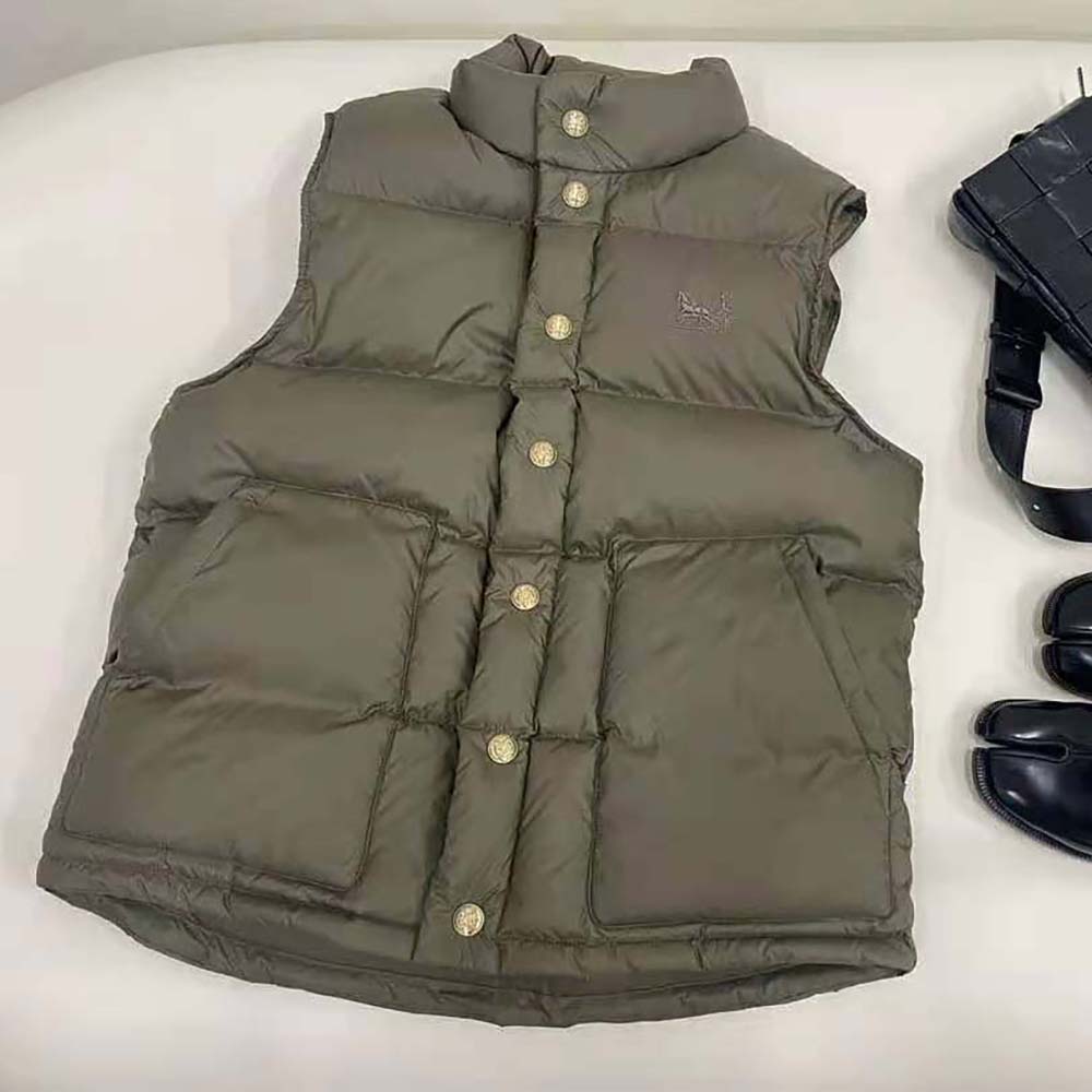 Close-up detail of quilting and zipper on Celine Women Quilted Blouson Jacket