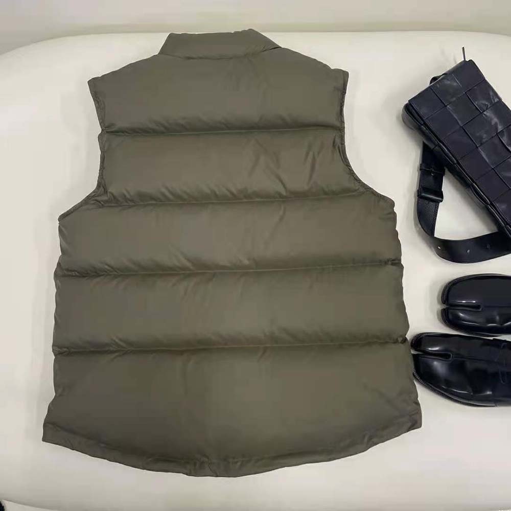 Side angle showing relaxed fit of Celine Women Quilted Blouson Jacket