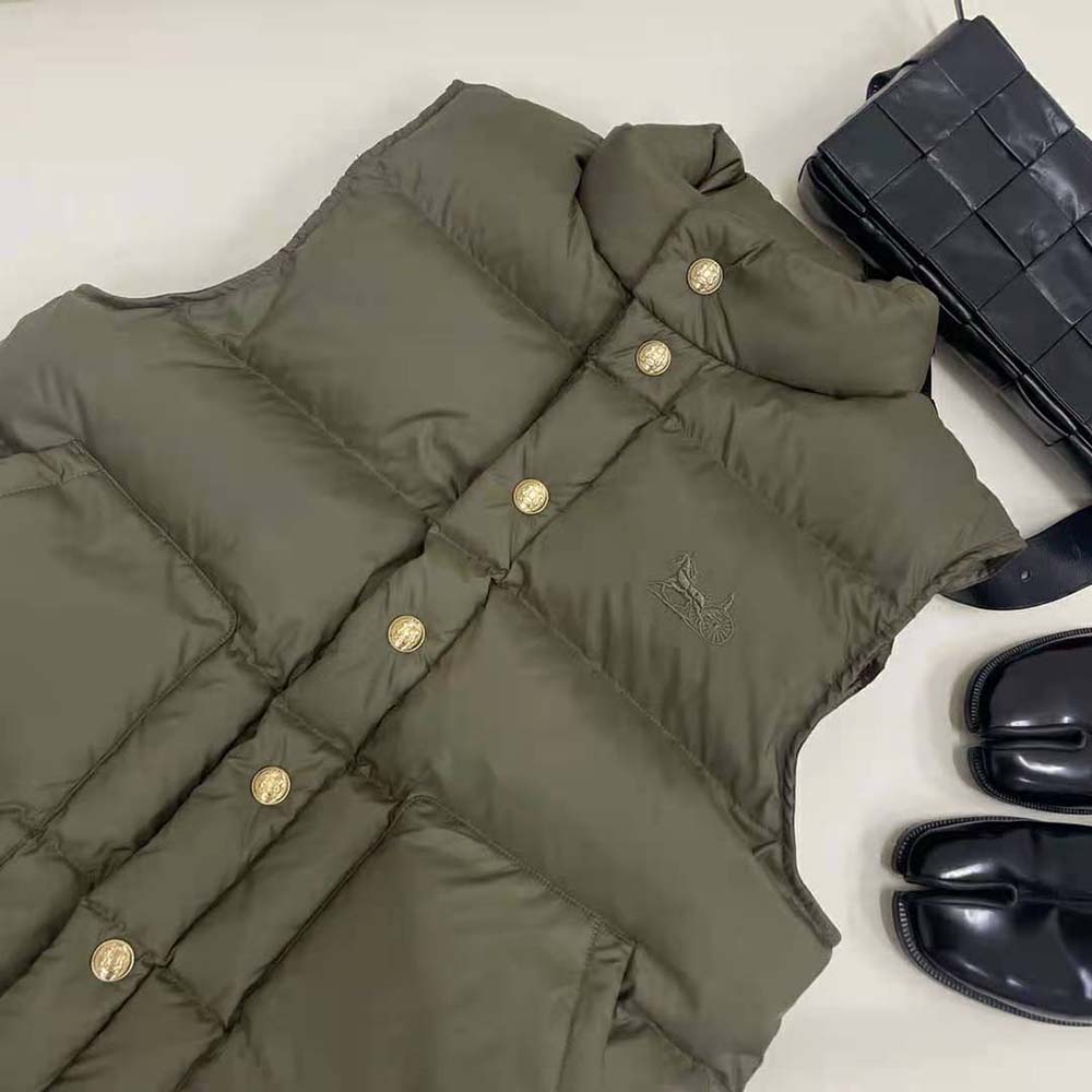 Celine Women Quilted Blouson Jacket in Lightweight Nylon - image 5