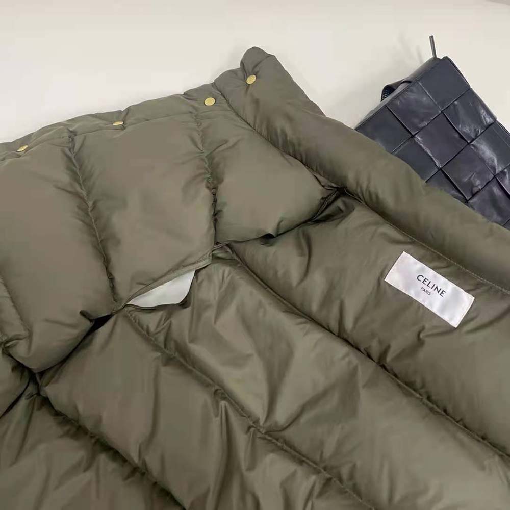 Celine Women Quilted Blouson Jacket in Lightweight Nylon - image 8