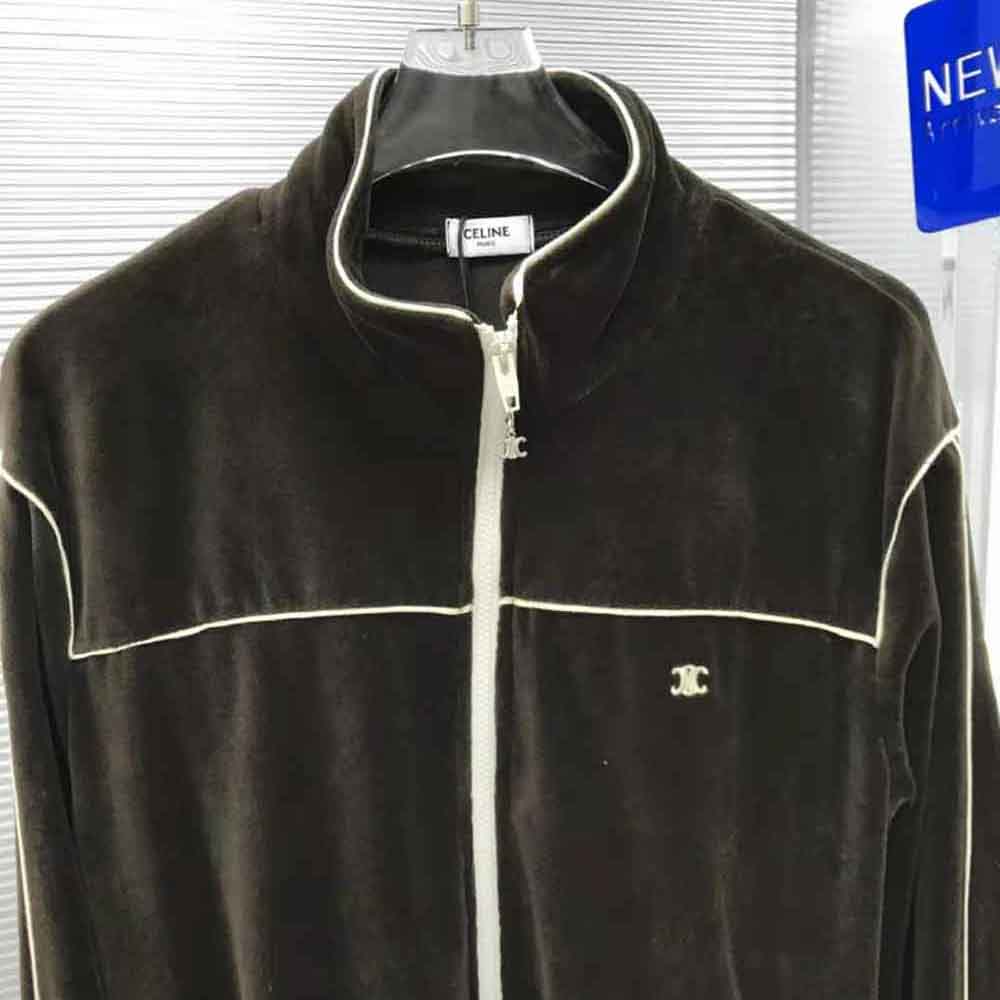 Celine Women Triomphe Jersey Sweatshirt in Velvet - image 4
