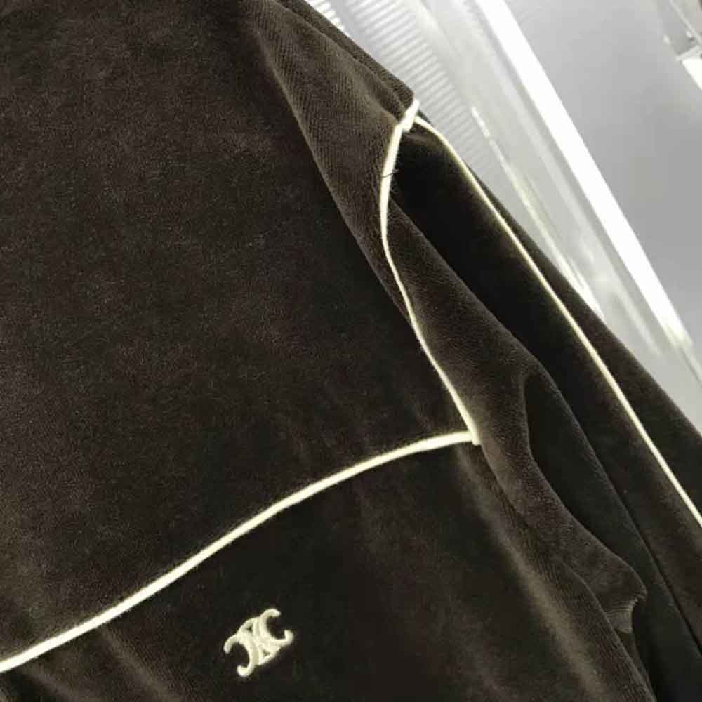 Celine Women Triomphe Jersey Sweatshirt in Velvet - image 7