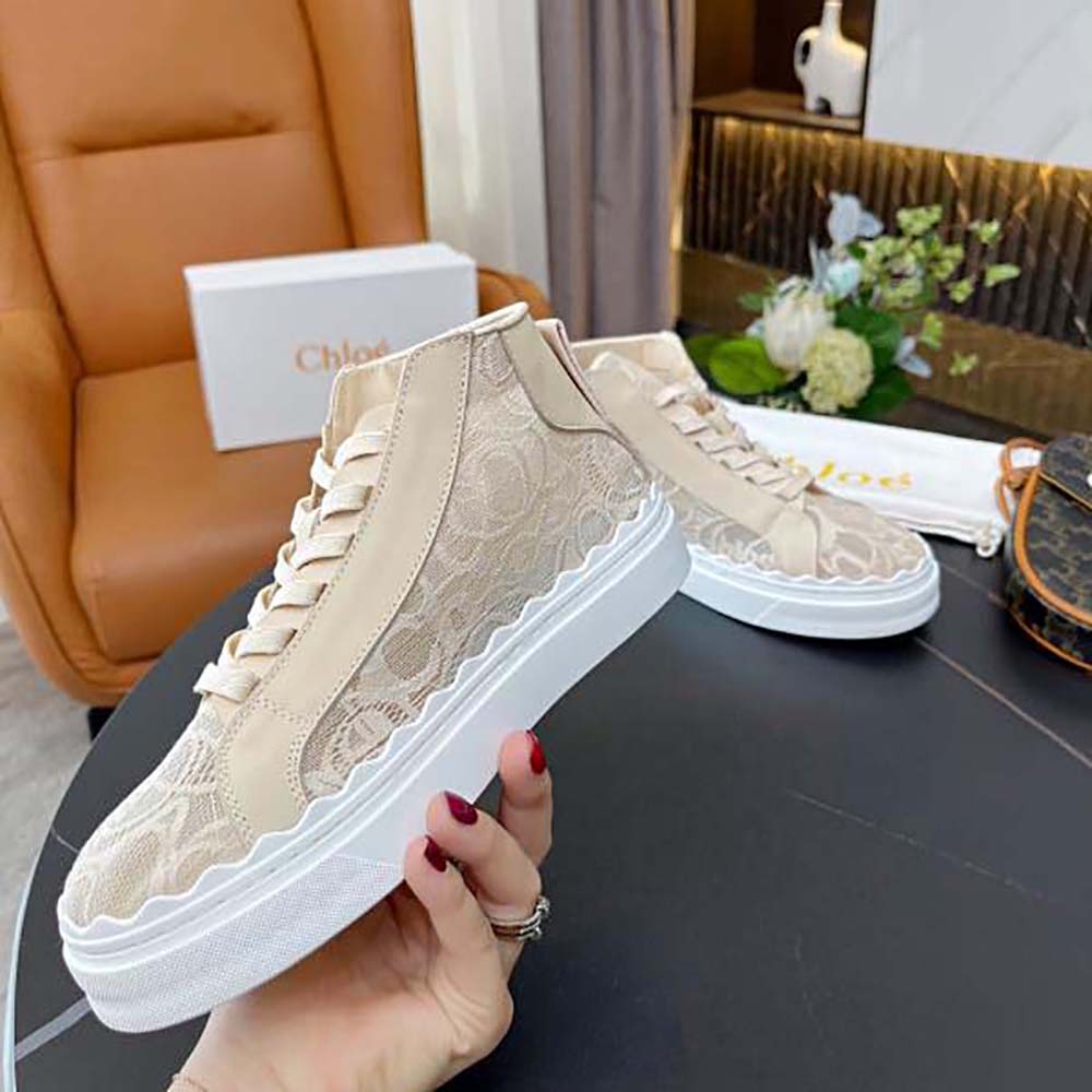 Chloe Women Lauren High-Top Sneaker in Lace - image 5