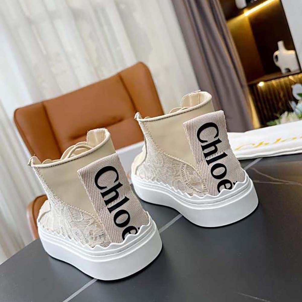 Chloe Women Lauren High-Top Sneaker in Lace - image 6