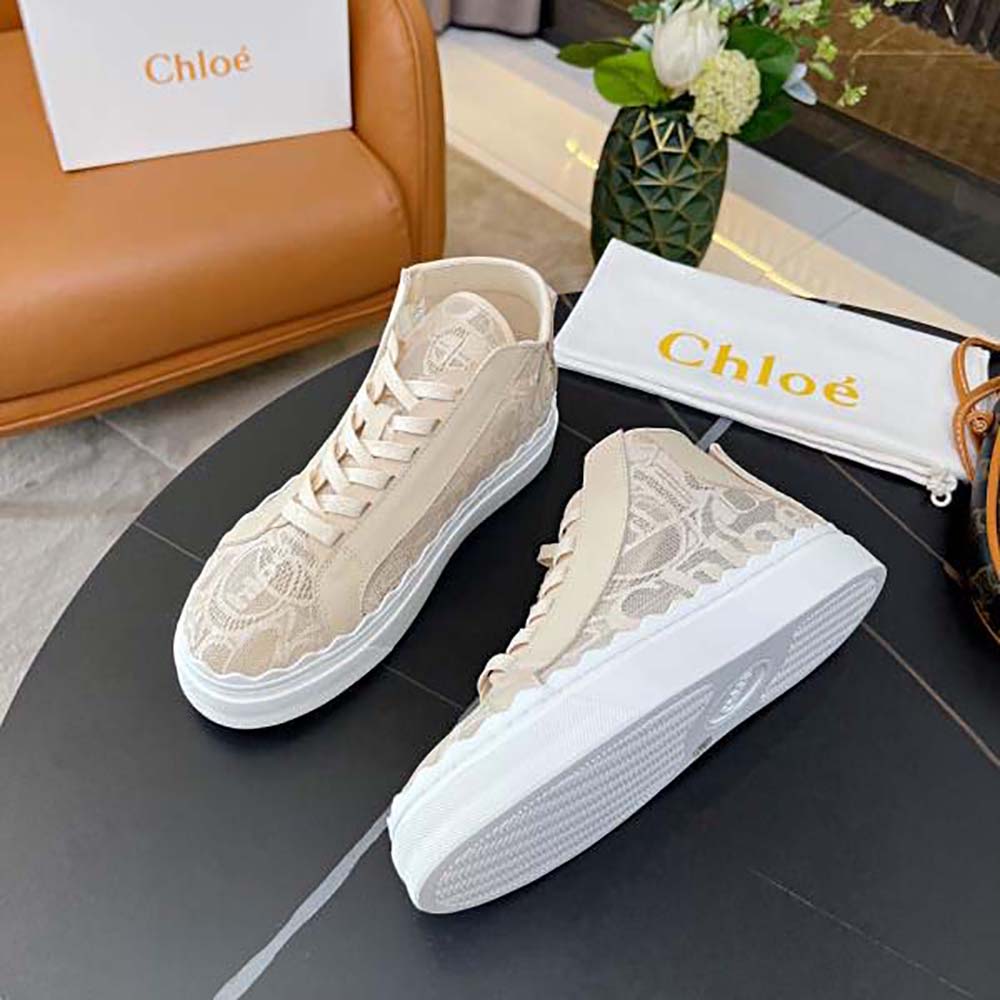Chloe Women Lauren High-Top Sneaker in Lace - image 4