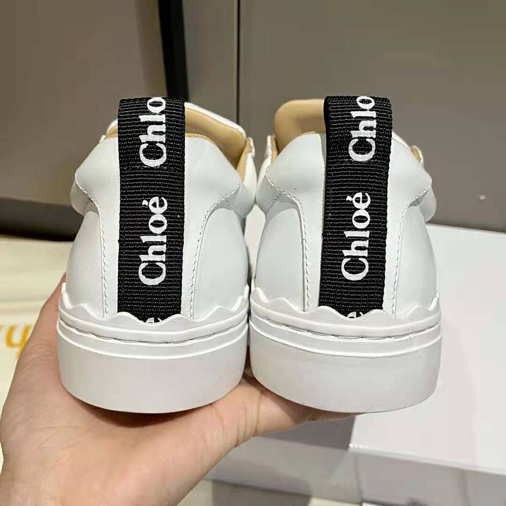 Chloe Women Lauren Sneaker in Smooth Calfskin-White - image 10