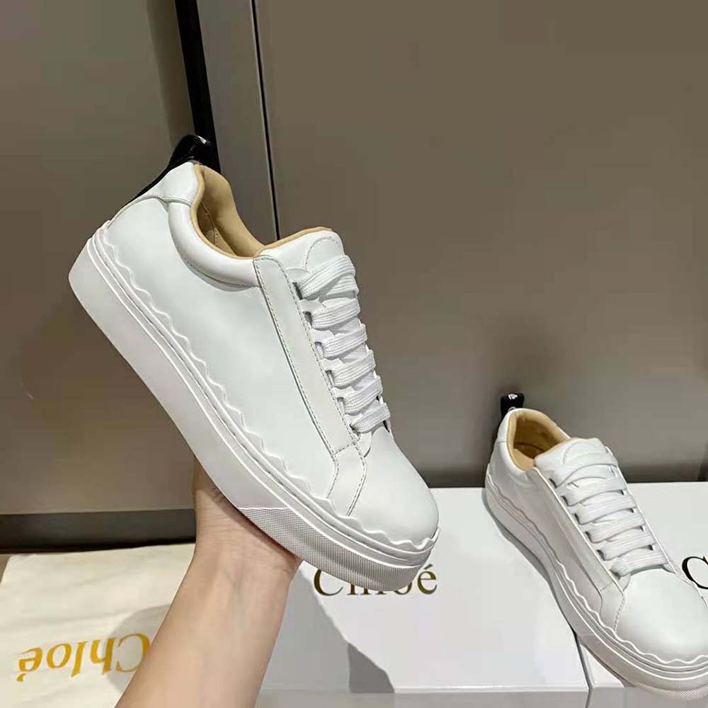 Chloe Women Lauren Sneaker in Smooth Calfskin-White - image 6