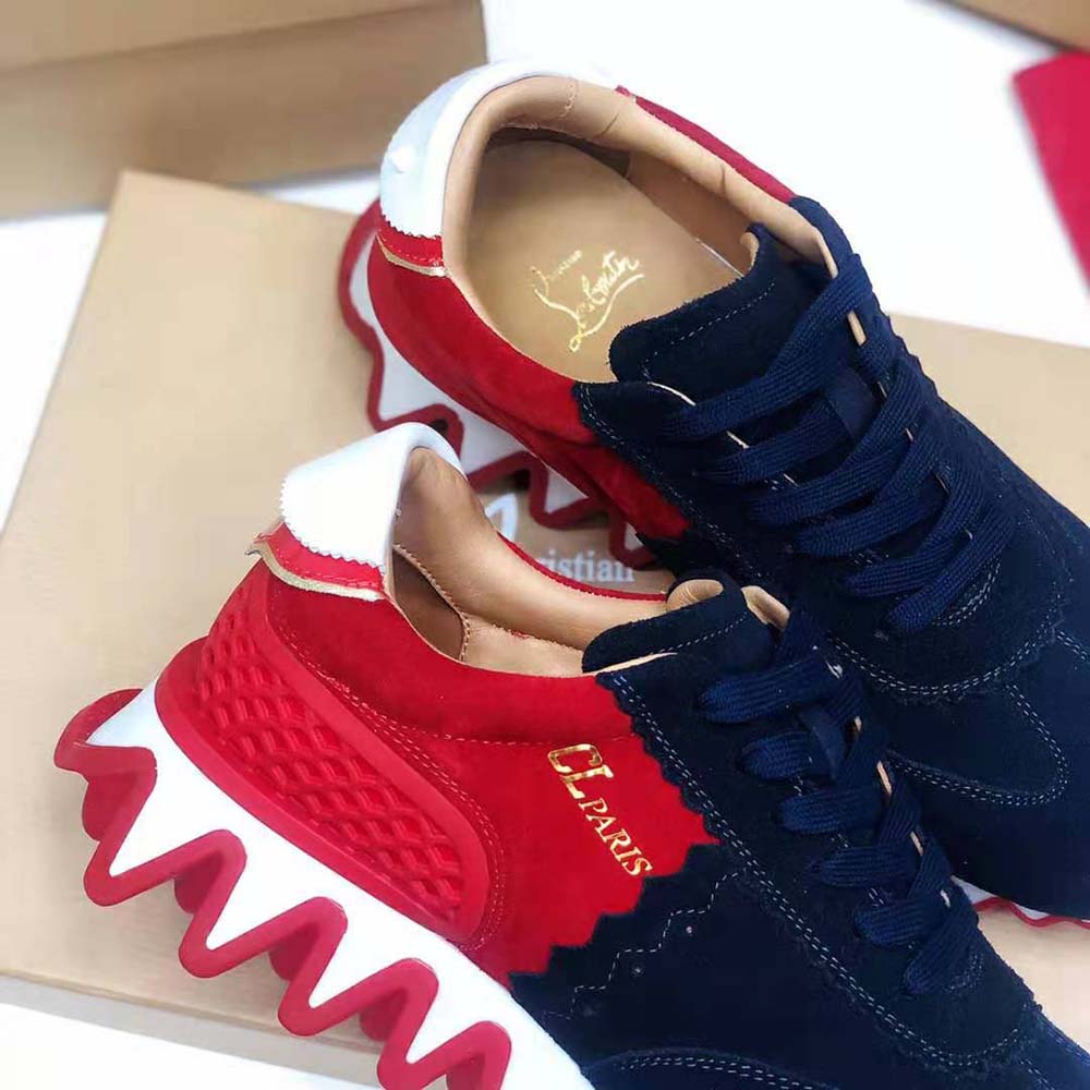 Christian Louboutin Women Loubishark Flat-Navy - image 9