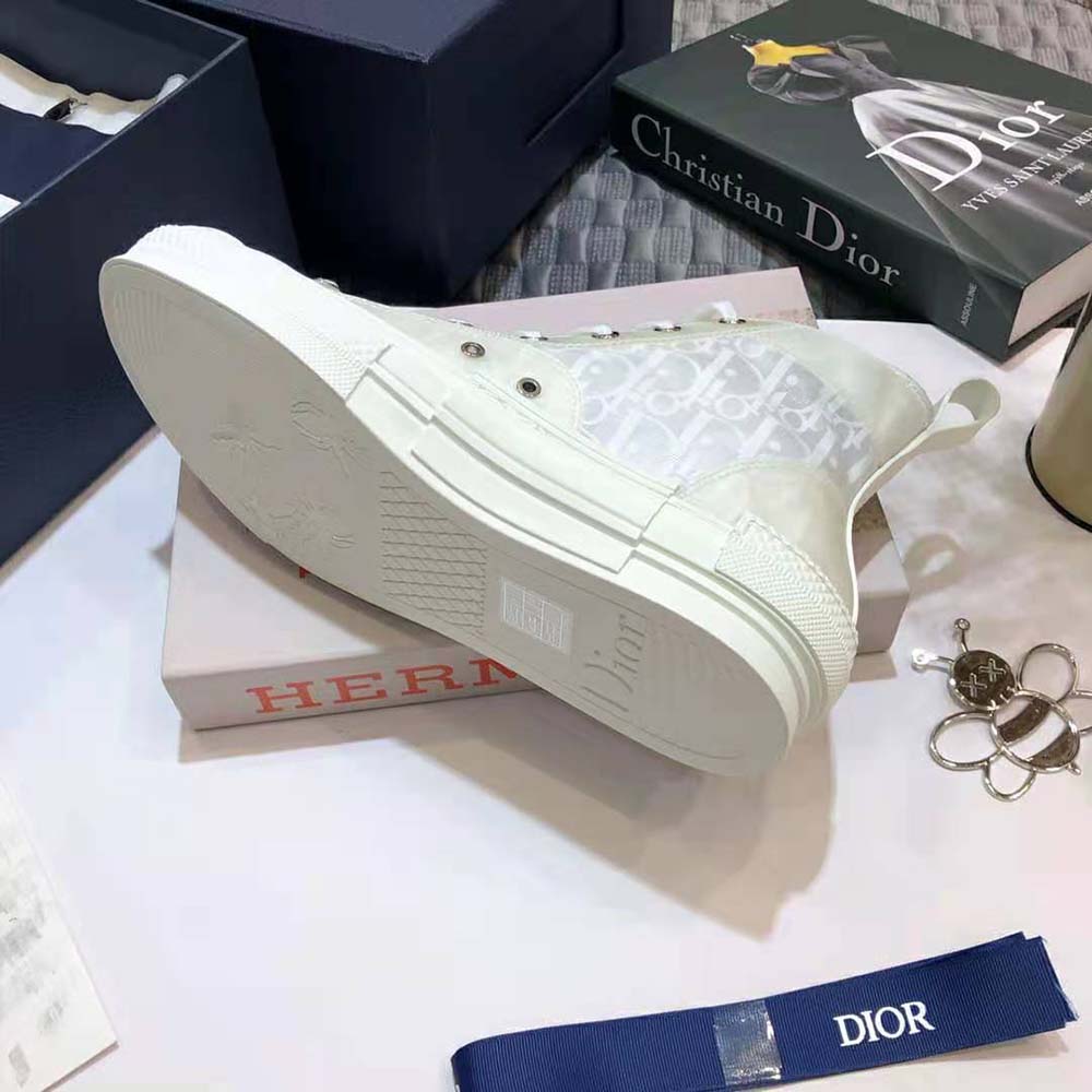 Dior Men B23 High-Top Sneaker White Dior Oblique Canvas - image 9