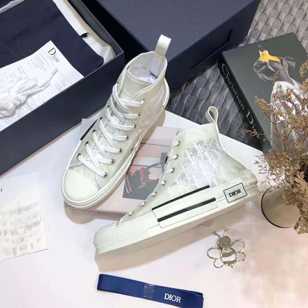Dior Men B23 High-Top Sneaker White Dior Oblique Canvas - image 4