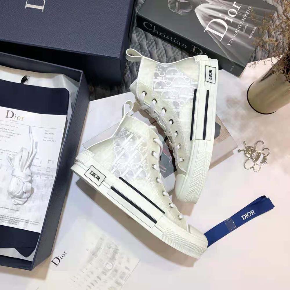 Dior Men B23 High-Top Sneaker White Dior Oblique Canvas - image 5