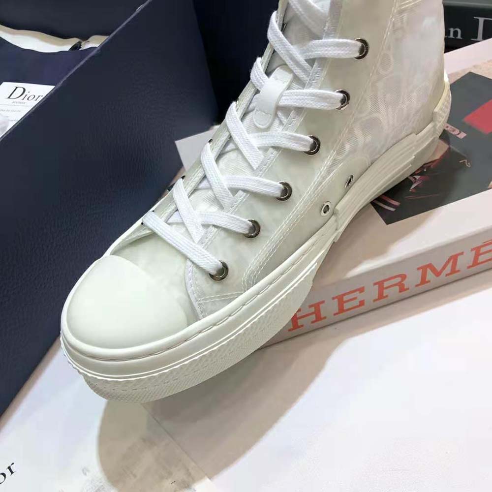 Dior Men B23 High-Top Sneaker White Dior Oblique Canvas - image 7