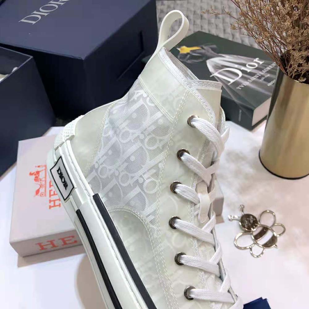 Dior Men B23 High-Top Sneaker White Dior Oblique Canvas - image 8