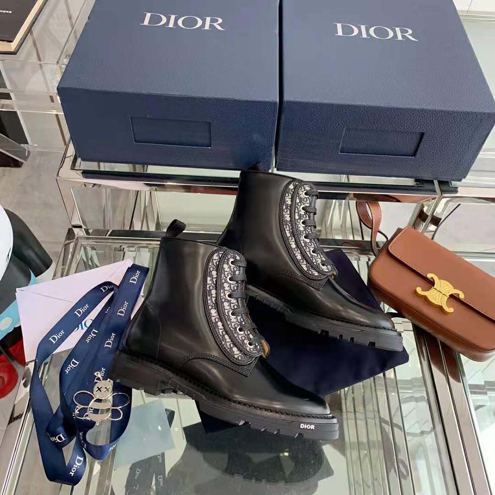 Dior Men Explorer II Laced Ankle Boot Black Polished Calfskin - image 4