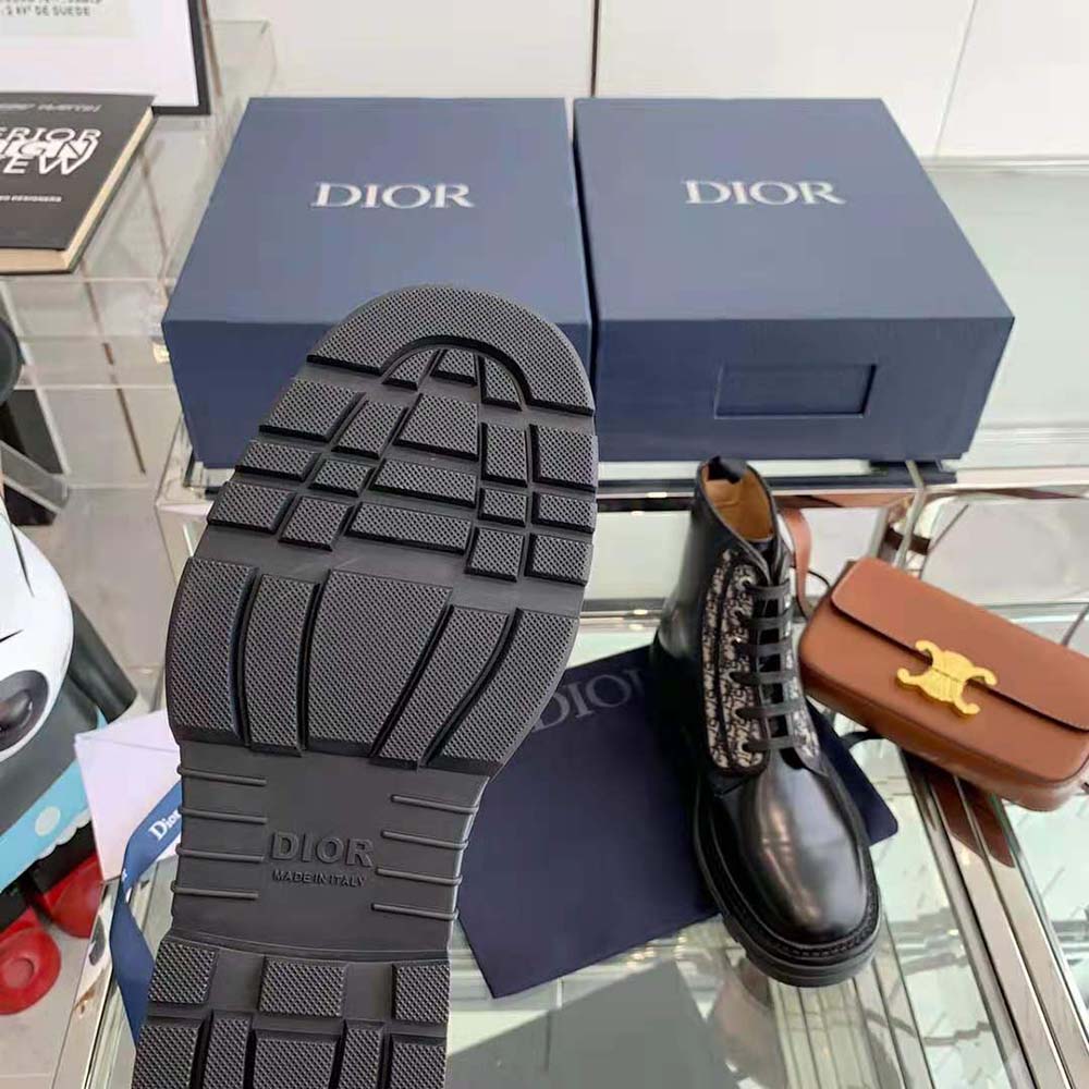 Dior Men Explorer II Laced Ankle Boot Black Polished Calfskin - image 8