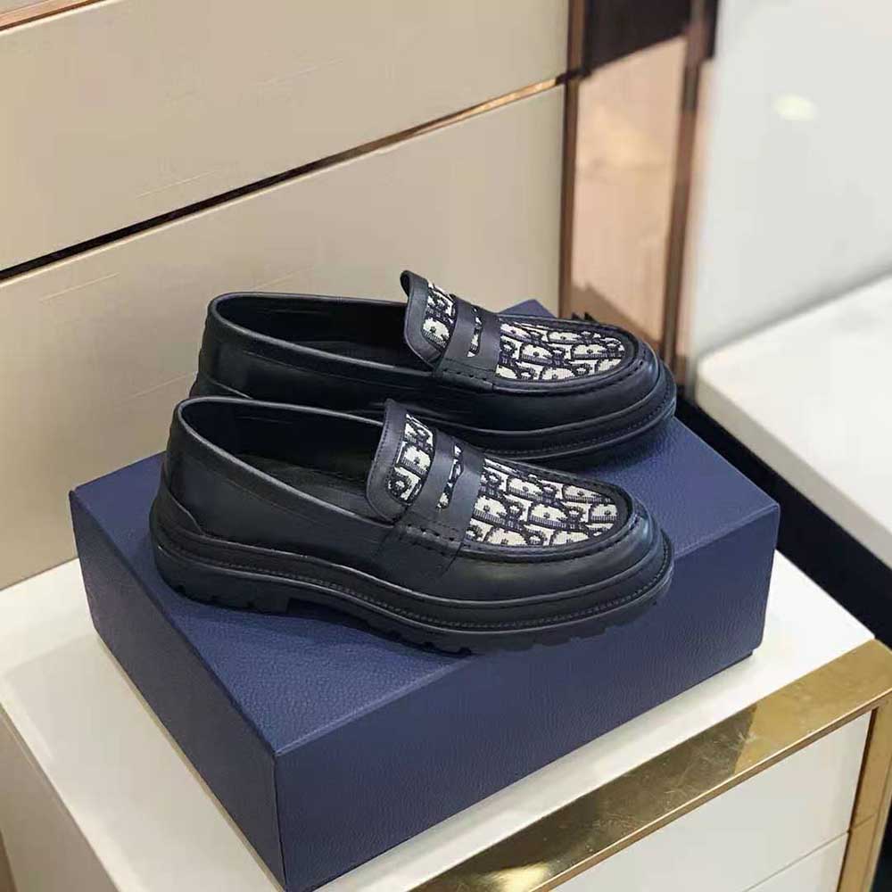 Dior Men Explorer Loafer Beige and Black Dior Oblique Jacquard - image 4