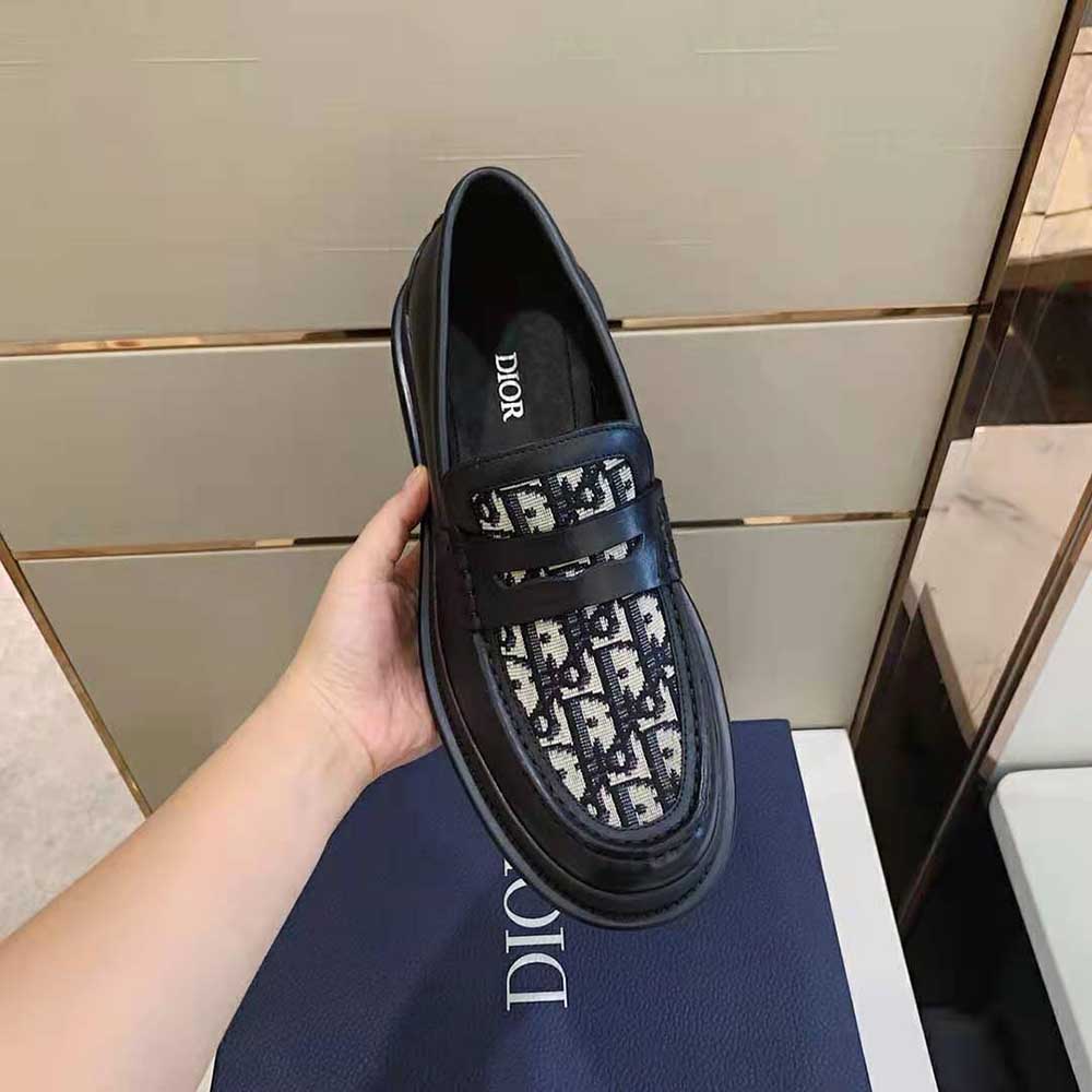 Dior Men Explorer Loafer Beige and Black Dior Oblique Jacquard - image 7