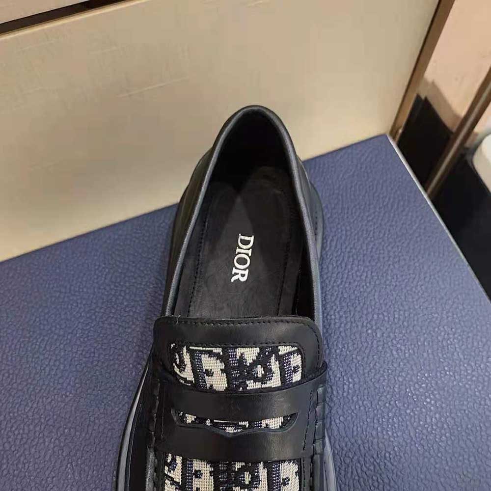 Dior Men Explorer Loafer Beige and Black Dior Oblique Jacquard - image 8